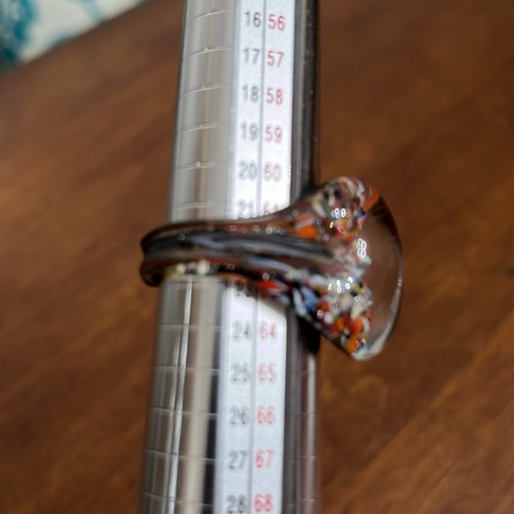 Murano glass ring size 9.5 made in Italy - Picture 4 of 6
